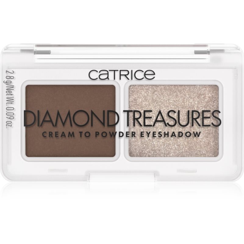 Catrice Diamond Treasures duo očné tiene odtieň 01 Hazel Spark 2.8 g