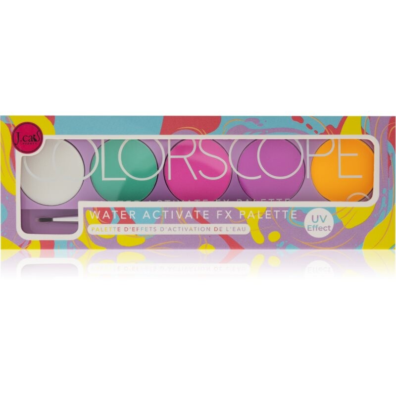 J.Cat Beauty ColorScope paletka na tvár so štetčekom odtieň 102 Bright 5 g