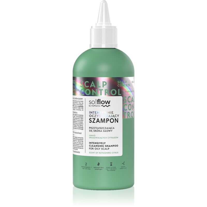 so!flow Oily Scalp Intensively Cleansing Shampoo čistiaci šampón pre mastnú pokožku hlavy 200 ml