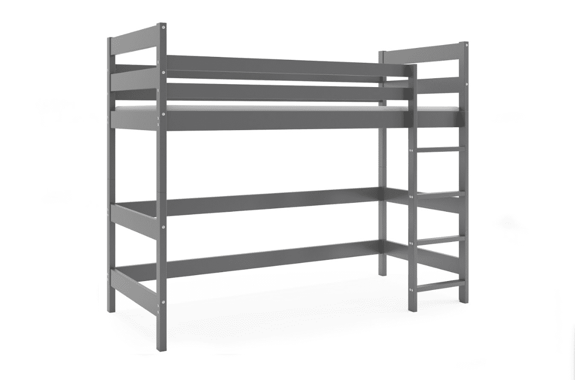 BMS Vyvýšená posteľ ANTRESOLA | grafit 90 x 200 cm