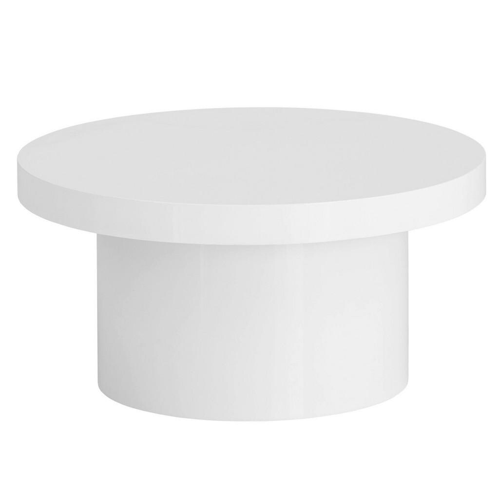 Livetastic KONFERENČNÝ STOLÍK, biela s vysokým leskom, kompozitné drevo, 60/30 cm