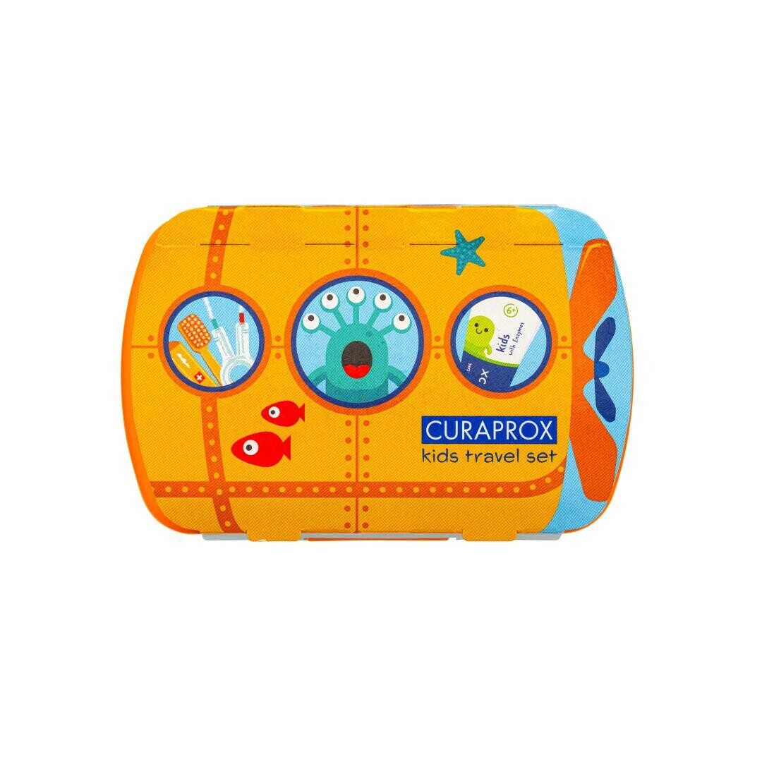 CURAPROX Travel set KIDS oranžový