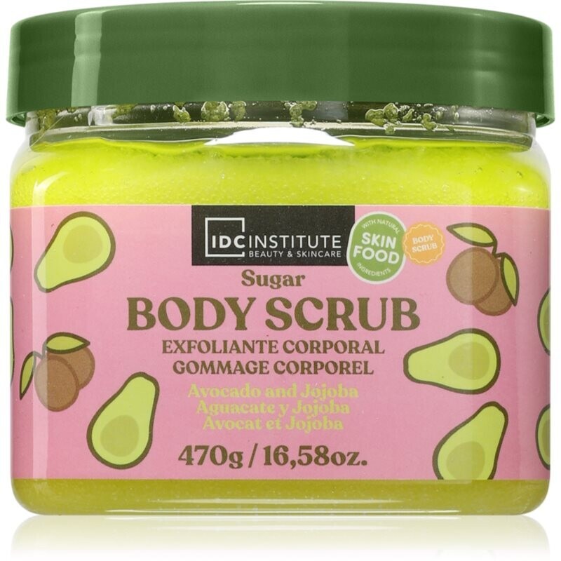 IDC Institute Avocado and Jojoba Oil telový peeling 470 ml