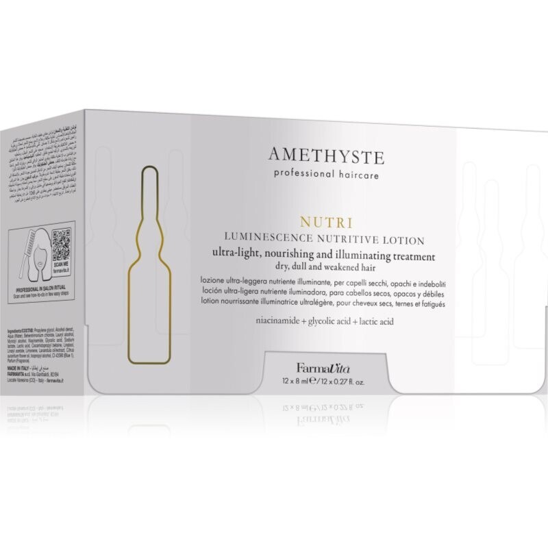 FarmaVita Amethyste Hydrate ampuly pre hydratáciu a lesk 12x8 ml