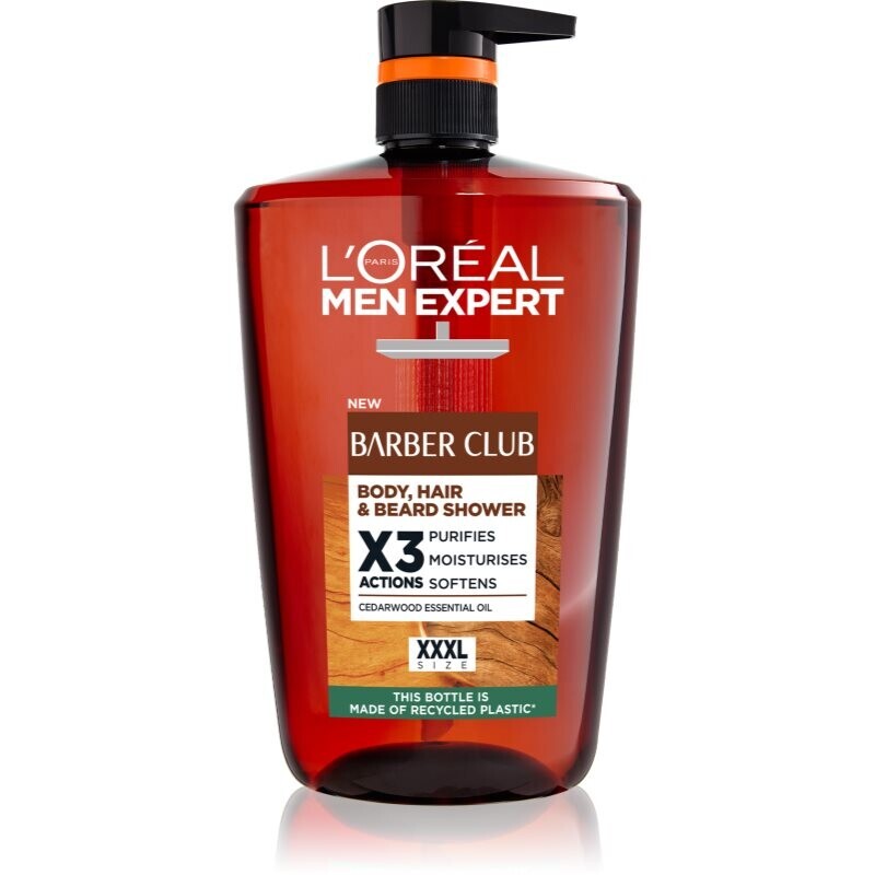 L’Oréal Paris Men Expert Barber Club sprchový gél pre mužov na vlasy, bradu a telo 1000 ml