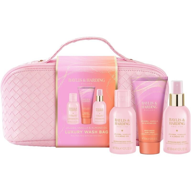 Baylis & Harding Jojoba, Vanilla & Almond Oil darčeková sada kozmetická taštička