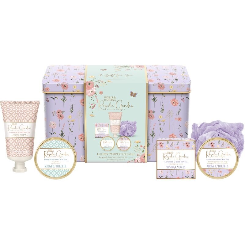 Baylis & Harding Royale Garden Lavender & Rose Hip Tea darčeková sada plechový box