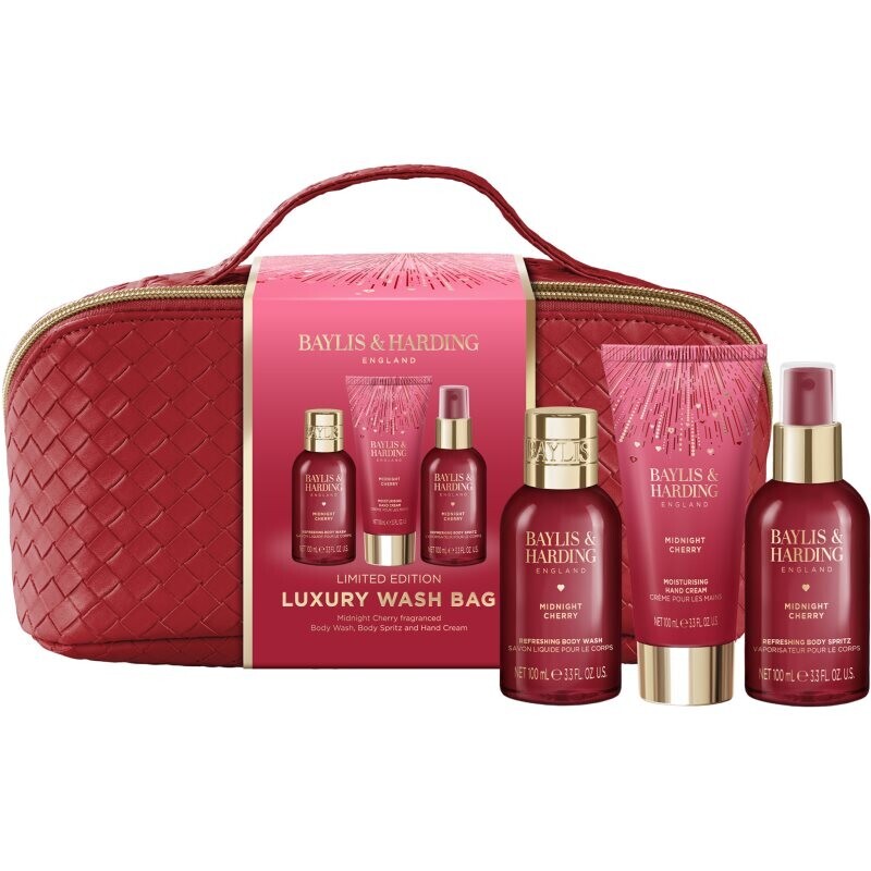 Baylis & Harding Midnight Cherry darčeková sada kozmetická taštička