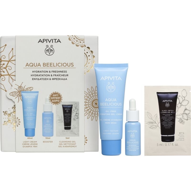 Apivita Aqua Beelicious Hydration & Freshness Set vianočná darčeková sada pre rozjasnenie a hydratáciu