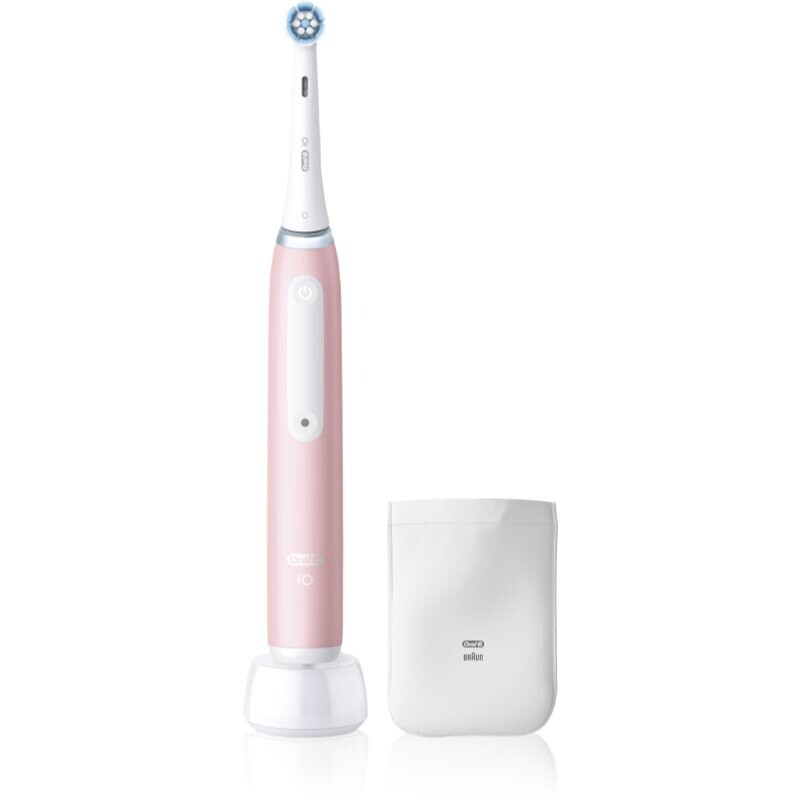 Oral-B iO3 Sensi Clean elektrická zubná kefka s puzdrom na nabíjačku Blush Pink 1 ks