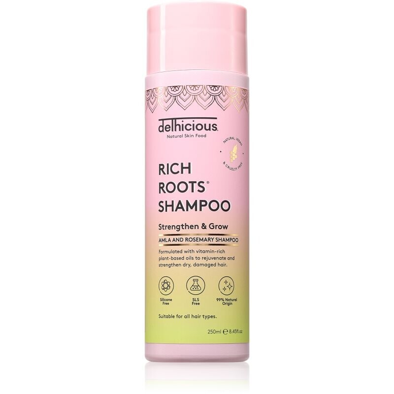 delhicious RICH ROOTS Strengthen & Moisturise Shampoo posilňujúci šampón s hydratačným účinkom 250 ml