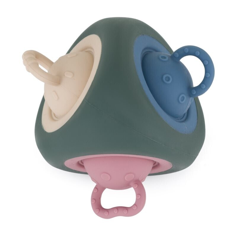 Petite&Mars Pop Up Triangle 10m+ hryzadielko Misty Green 1 ks