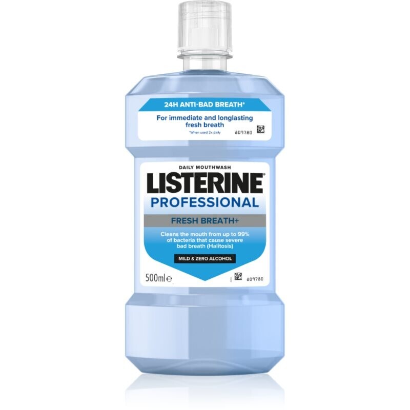 Listerine Professional Fresh Breath+ ústna voda pre svieži dych 500 ml