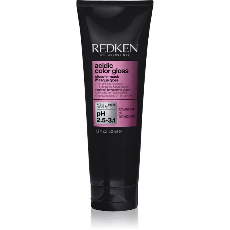 Redken Acidic Color Gloss Gloss-in-Mask vyživujúca a hydratačná maska na vlasy na lesk a hebkosť vlasov 50 ml