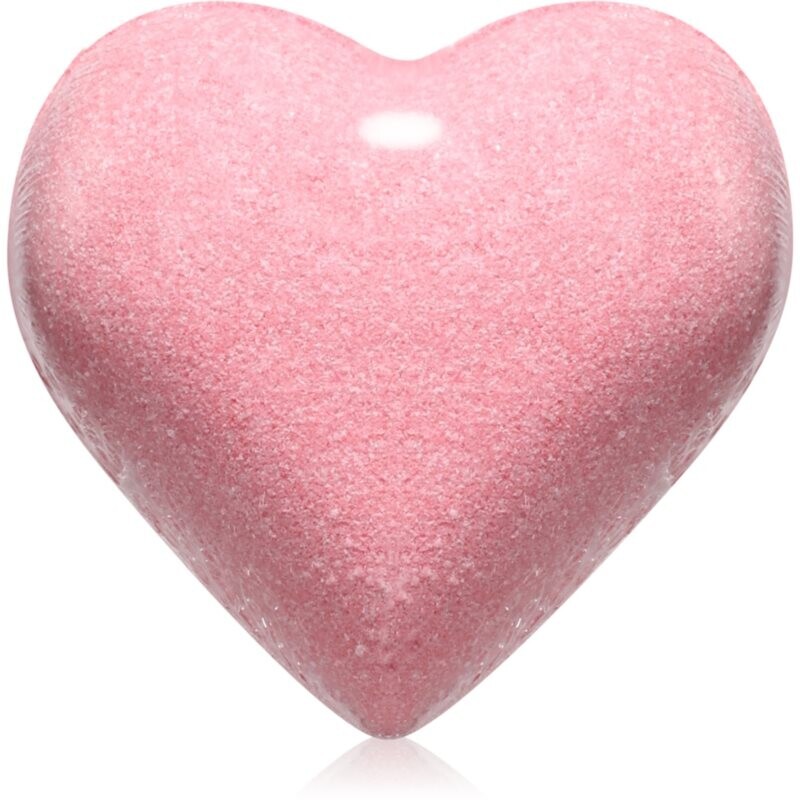 Delia Cosmetics Fizzing Bath Heart Wild Strawberry bomba do kúpeľa s jahodovou príchuťou 100 g