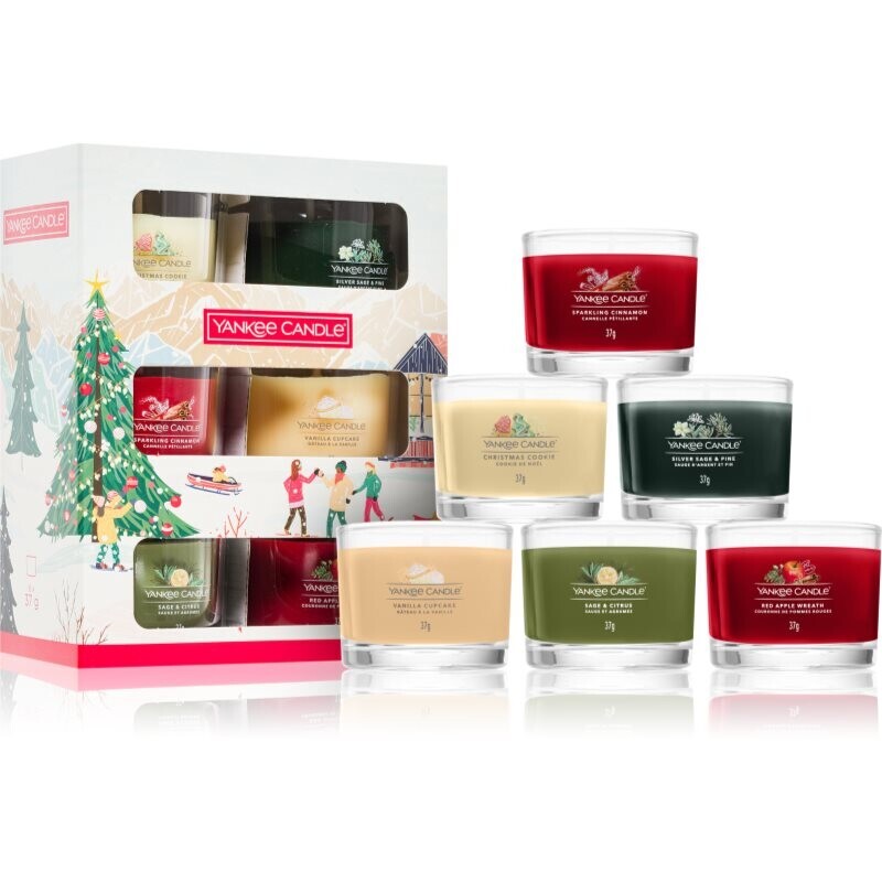 Yankee Candle Christmas Collection 6 Votive Candles darčeková sada