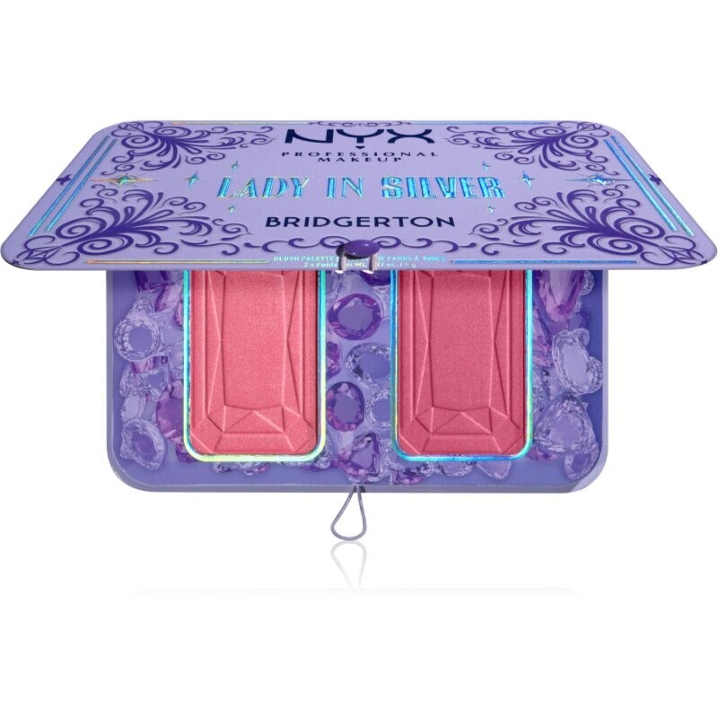 NYX Professional Makeup Bridgerton Royal Blush paleta líceniek odtieň 02 Lady In Silver 2x5 g