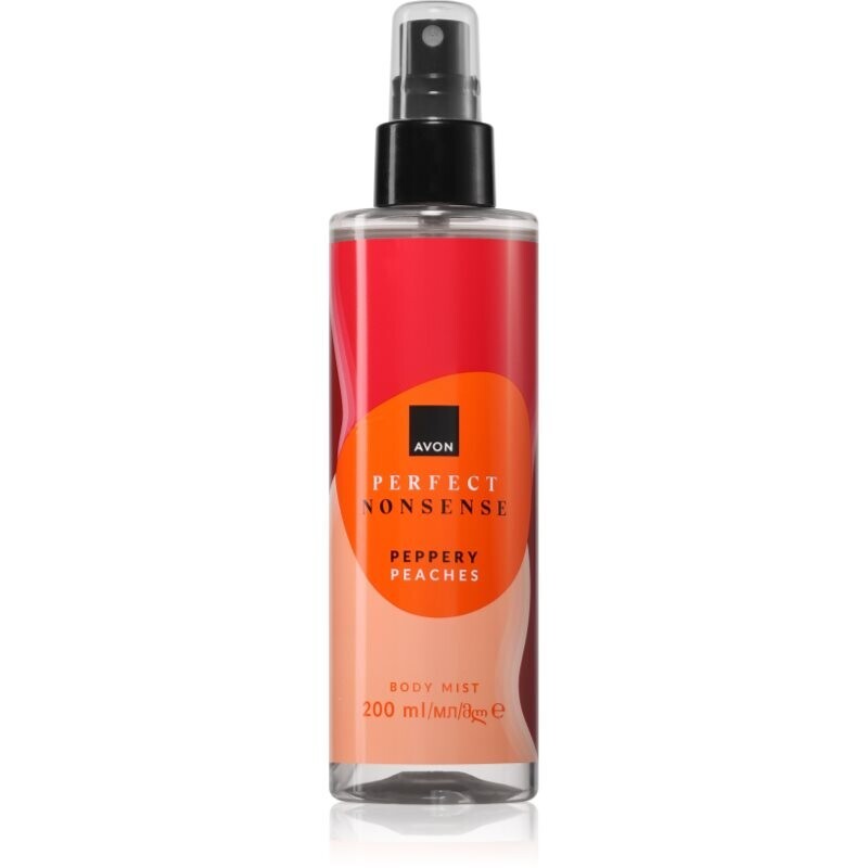 Avon Perfect Nonsense Peppery Peaches parfémovaný telový sprej pre ženy 200 ml