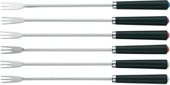 KELA Fondue vidlička Morena 6 ks nerez čierna