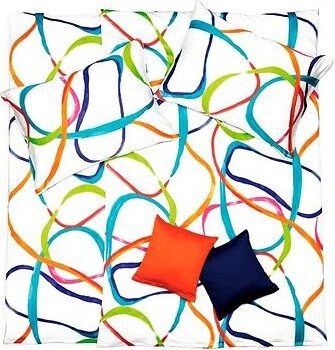 SCANquilt obliečky SATÉN DESIGN colours bielo-pestré