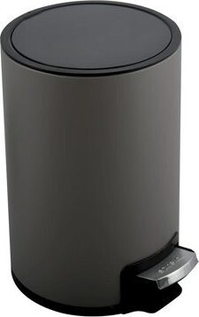 Pedálový odpadkový kôš Riku, sivý, oceľ, 5 l