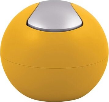 Spirella mini výklopný odpadkový kôš Bowl Matt, matný šafranovožltý, plast, 1 l