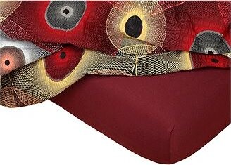 Dadka Jersey prestieradlo bordové 90 × 200 × 18 cm