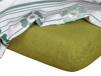 Dadka Froté plachta na posteľ olivová 180 × 200 × 15 cm