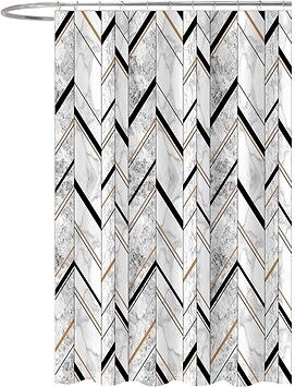 DuraHome Záves kúpeľňový 180 × 180 cm PES, vzorovaný_CY_203464B