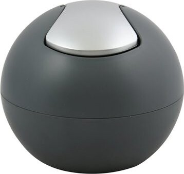 Spirella mini výklopný odpadkový kôš Bowl Matt, matný tmavo sivý, plast, 1 l