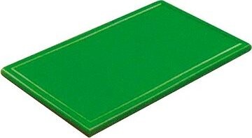 Gastro Doštička na krájanie plastová 32,5 × 26,5 × 2 cm GN 1/2, s drážkou, zelená