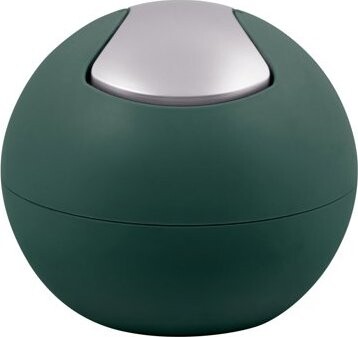 Spirella mini výklopný odpadkový kôš Bowl Matt, matný tmavo zelený, plast, 1 l
