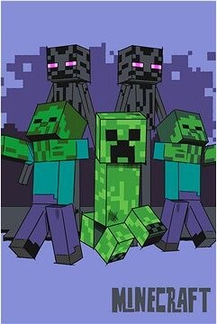 Jerry Fabrics Detská flísová deka Minecraft Mobs coming for you 100 × 150 cm