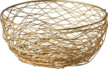 Style Point Kovový drôtený košík 26,5 cm, zlatý