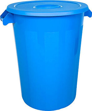 Denox Nádoba na odpad s vekom INDUSTRIAL, 100 l, gastro, modrý, pevný plast