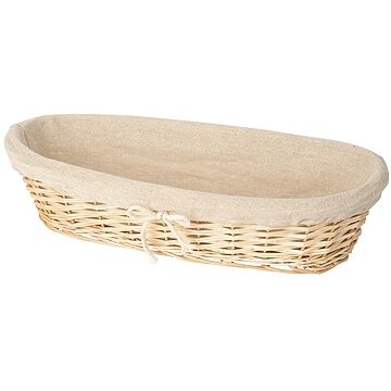 Adam Schmidt Košík prútený, oválny, s textíliou 180 × 155 mm