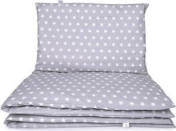 Maceshka Obliečky Basic Biele hviezdy v sivej