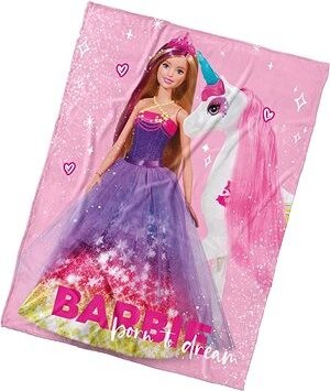 Kaptan Dětská deka Barbie a Kouzelný Jednorožec 130 × 170 cm