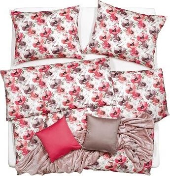 SCANquilt obliečky SATÉN DESIGN grand poppy červenopúdrová 140 × 200/70 × 90 cm