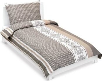 BELLATEX Obliečky bavlna 90/368 ornament kávové 140 × 220, 70 × 90