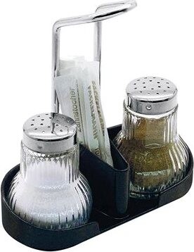Menážka 3-dielna soľ korenie špáradlá Fackelmann, čierna