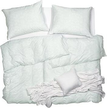 SCANquilt obliečky JERSEY kašmír bielozelenkavá 140 × 200/70 × 90 cm