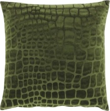TEXTILOMANIE Zamatový dekoračný vankúšik Nanou 45 × 45 cm, zelený