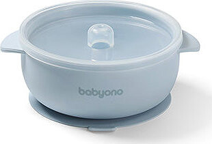 BabyOno silikónový hrnček s vekom modrý