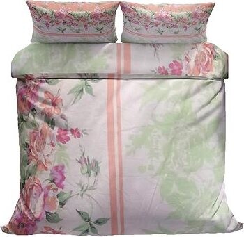 Kaptan kvety s listami ružové 140 × 200, 80 × 80 cm