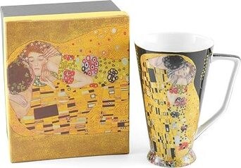 Home Elements Hrnček 500 ml, Klimt, Bozk čierny