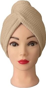 Kaptan Turban na vlasy vafle, béžový
