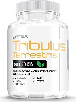 Zerex Kotvičník zemný – Tribulus Terrestris, 90 % saponínov, 100 kapsúl