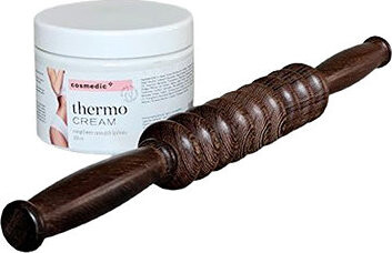 Adonis Masážní válec dřevo s podpůrným THERMO krémem
