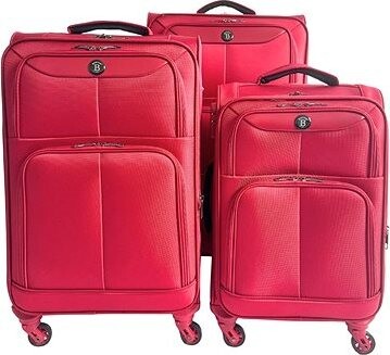 BERTOO cestovný kufor Bolzano – červená sada 3 v 1